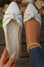 Fashionable Bow Colorblock Casual Flats