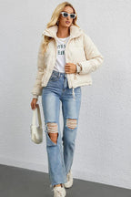 Short Stand Collar Puffer Coat