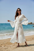 Chiffon Tie Front Bikini Cover Up