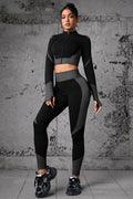 Workout Zip Top Training Pants Activewear Set