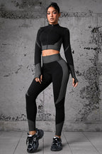 Workout Zip Top Training Pants Activewear Set