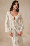Sexy Solid Knit Beach Boho Dress
