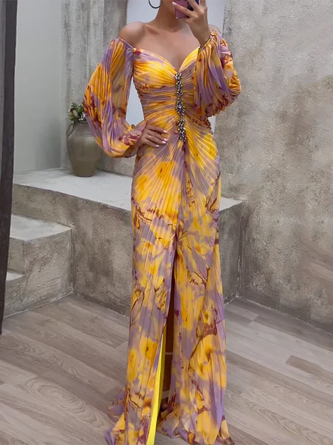 Viviana Boutique V Neck Dress Evening Wear Edit