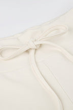 Roll Waist Solid Color Low Rise Knit Pants