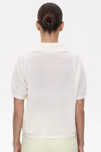 Hollow Out Polo Knit Sweater