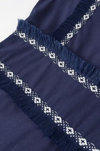 Temperamental and Mature V-neck Tassel Dress