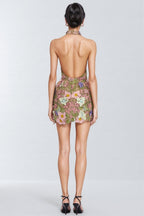 Gloria Embroidered Floral Mini Dress