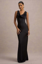 Satin Mermaid Low-Back Party Dress
