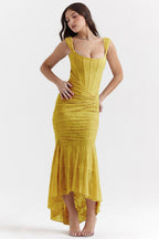 Stretch Mesh Jacquard Mermaid Formal Dress