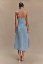 Sexy Strapless Denim Dress