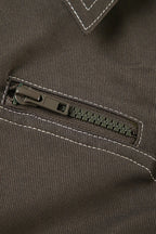 Retro Notch Collar Belted Jacket