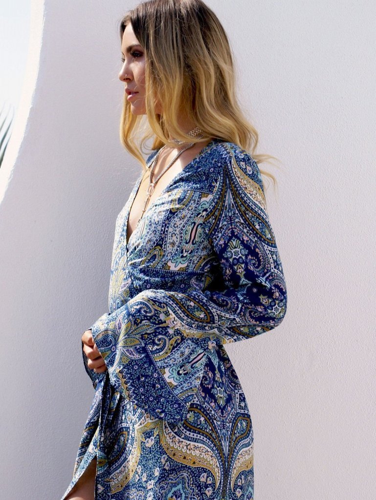 Breezeway Patchwork Tiered Boho Maxi Dress FINAL