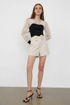 Emmalee Black Puff Sleeve Blouse