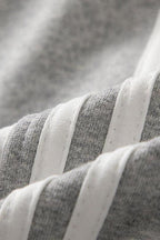 Vintage Stripe Embroidery Relaxed Double Waist Pants