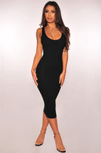 Compliments Knit Midi Dress Black