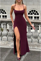 Summer Sexy Split Dress Slim Fit Spaghetti Strap Party Dress