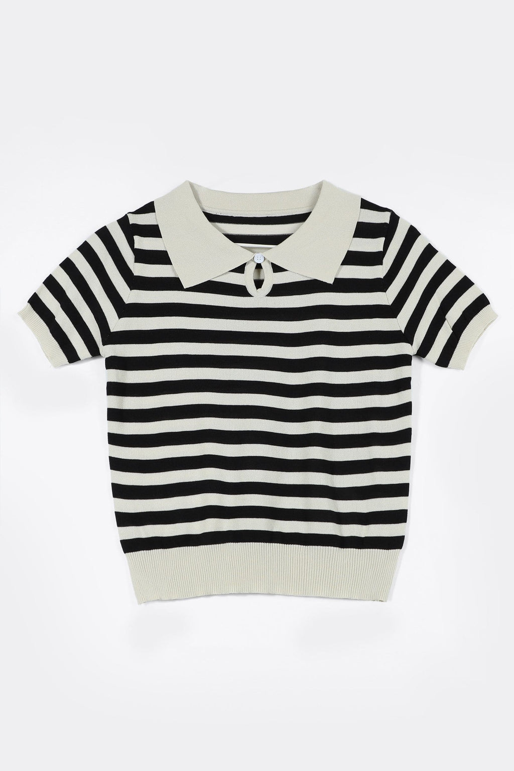 By the Sea Black Striped T-Shirt