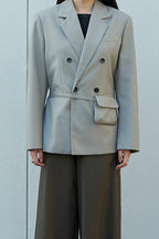 Commuter Style Belted Blazer