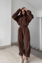 Half Zip Romper Lounge Activewear Set