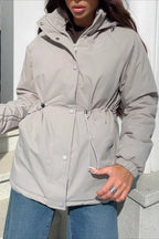 Drawstring Waist Leisure Outdoor Sports Mountaineering Jacket