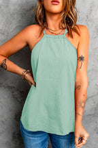 Halter Solid Sleeveless Summer Top
