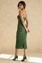 Joelle Forest Lace Midi Dress
