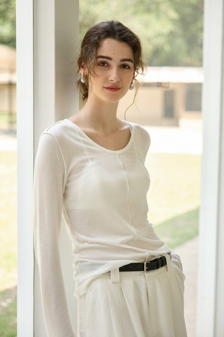 Thermal Blend Slim Knit Top
