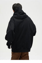 Embroidered Turtleneck Fleece Hoodie