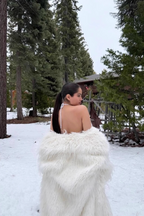 Faux Fur Long Thick Warm Plush Overcoat