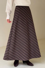 Retro Plaid High-Waist Skirt