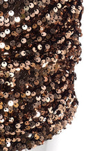 Sequin Patchwork Top Mini Skirt Set
