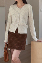 Embroidered 3D Cherry Knit Cardigan