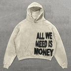 Letter Print Oversized Streetwear Hoodie