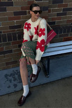 Pullover Floral Detail Sweater