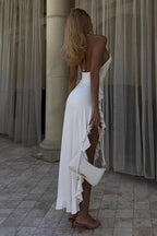 3D Floral Halter Bodycon Maxi Dress
