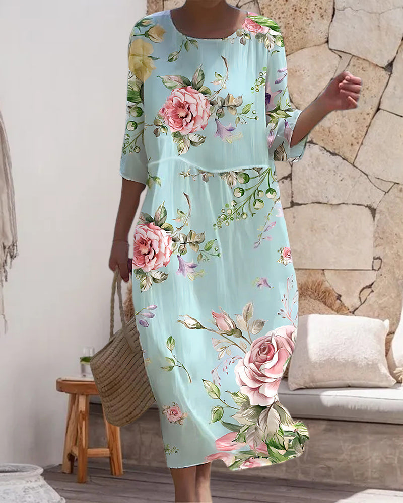 Ariadna Timeless Floral Dress Elevated Occasion Wear