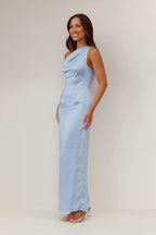 Solid Sleeveless Asymmetric Formal Dress