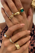 Fashionable Hollow Diamond Irregular Retro Ring