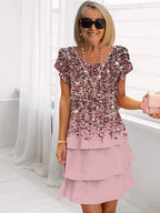 Úrsula Chic Pleated Floral Print Ruched Dress Designer Edit