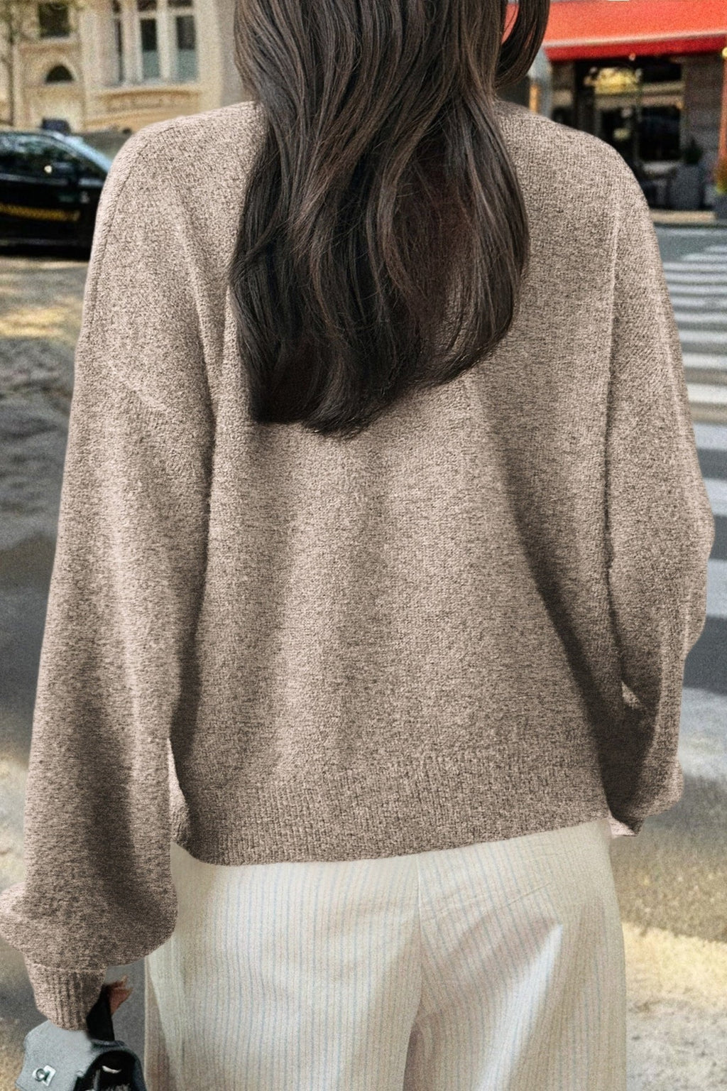 Casual Minimalist Button Front Long Sleeve Coat