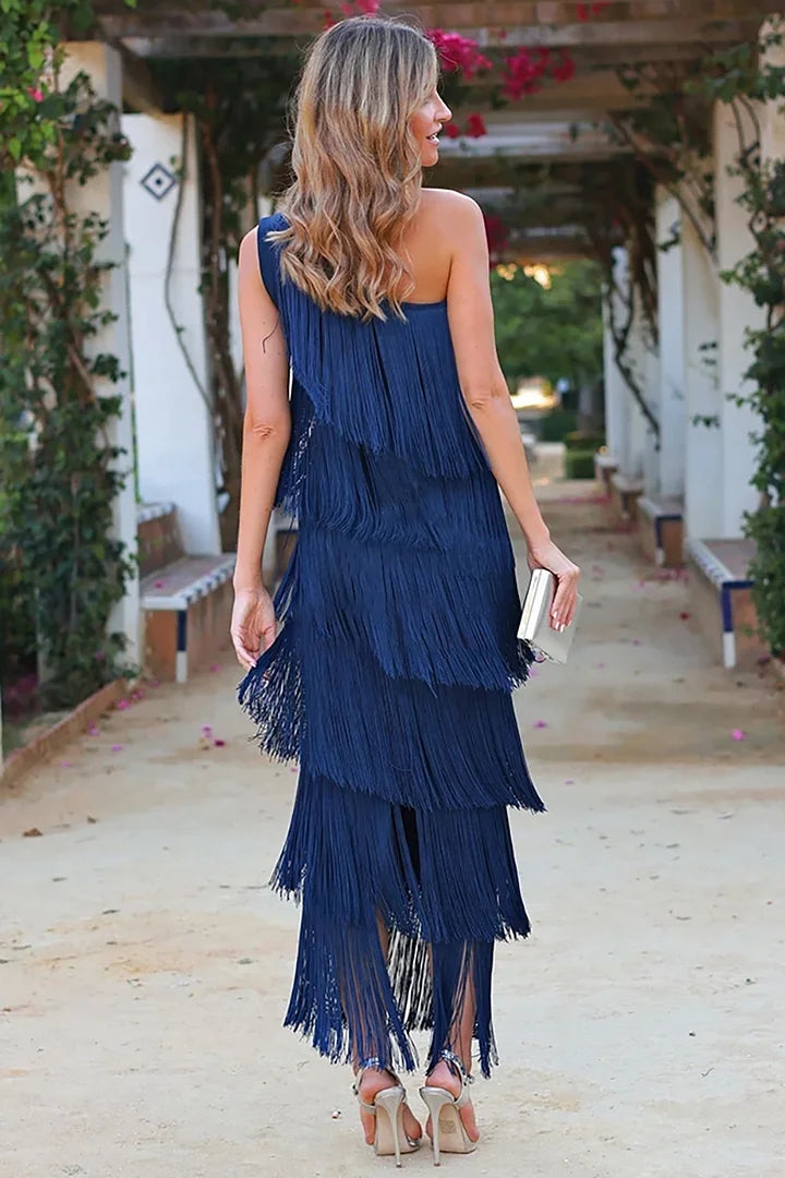 Irma Minimalist One Shoulder Dress Statement Occasion Edit