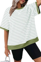 Women's Oversized Striped T Shirts