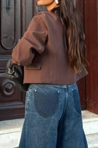 Resort Solid Color Long Sleeve Coat