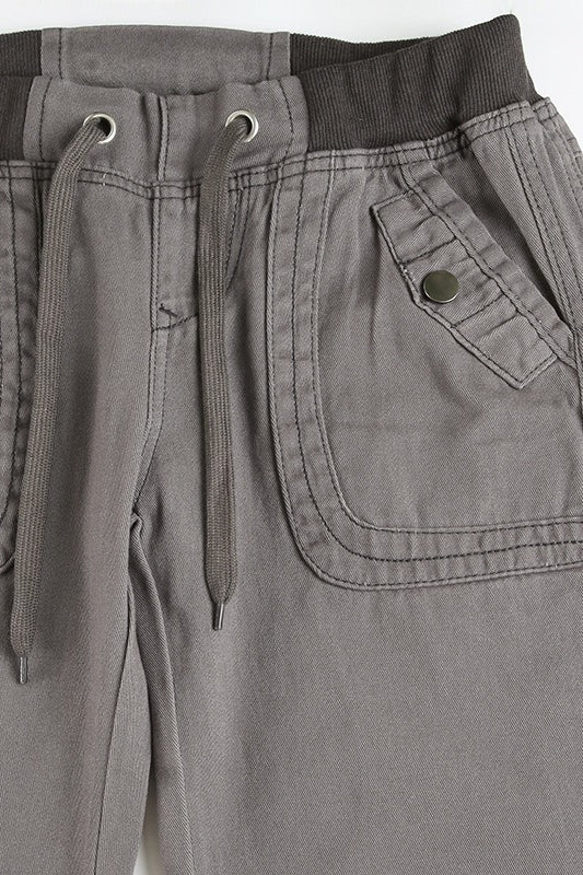 Edgy Slim Tie Strap Patchwork Jeans