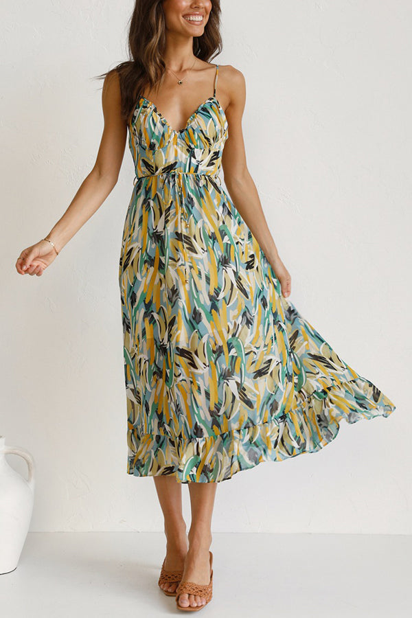 Edvige Minimalist Colorful Midi Dress Elevated Occasion Wear