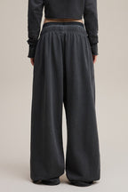 Double Waist Vintage Denim Knit Pants