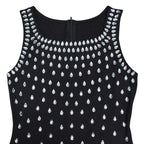 Rhinestone U-Neck Sleeveless Hip Dress