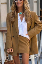 Office Double Breasted Oversized Suit Jacket