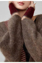 Long Sleeve Color-block Striped Sweater