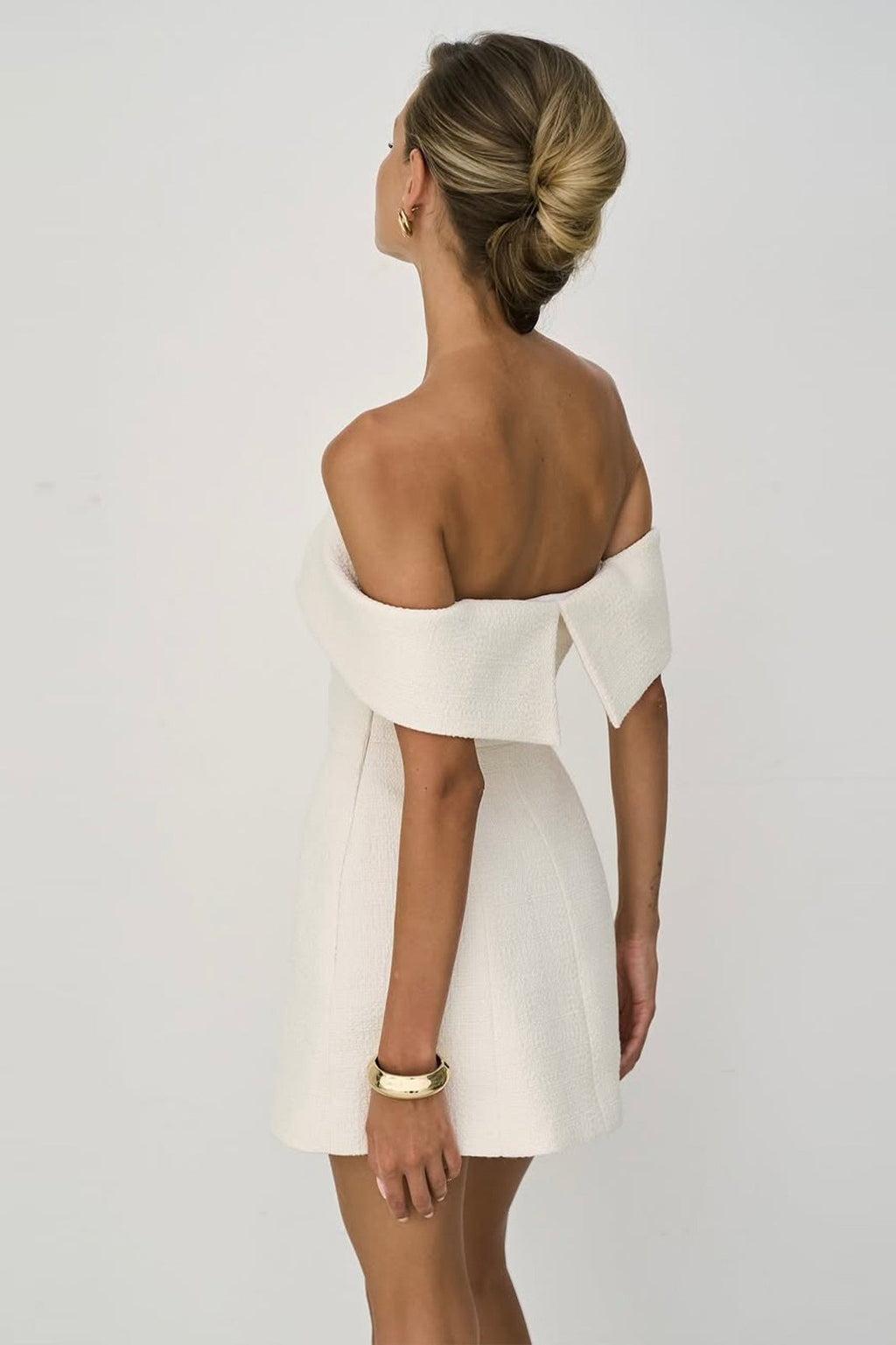 Sexy Backless Off-Shoulder Solid Bodycon Party Dress